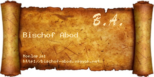 Bischof Abod névjegykártya